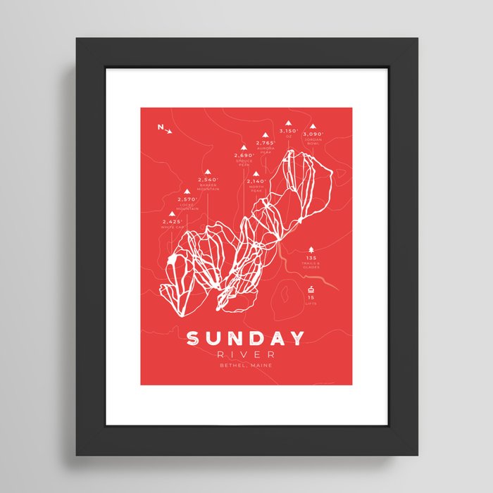 Sunday River Framed Art Print