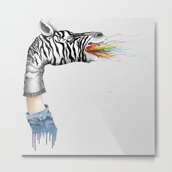 Sock Puppet Allergies Metal Print