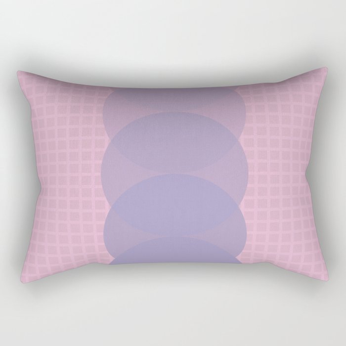 Grid retro color shapes 6 Rectangular Pillow