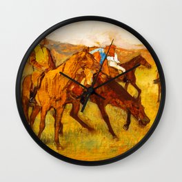 Before the Race by Degas Wall Clock