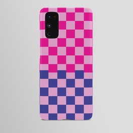 Retro Neon Checker in Pink and Blue Android Case