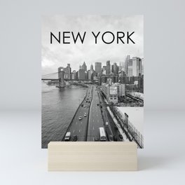 New York City | Black and White Photography | Lower Manhattan Views Mini Art Print