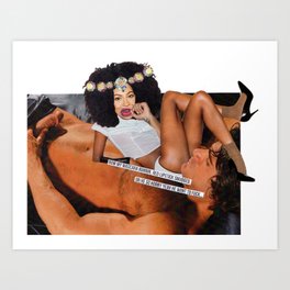 oh he so horny yeah he want to fu... Art Print | People, Collage, Music, Pop Surrealism 