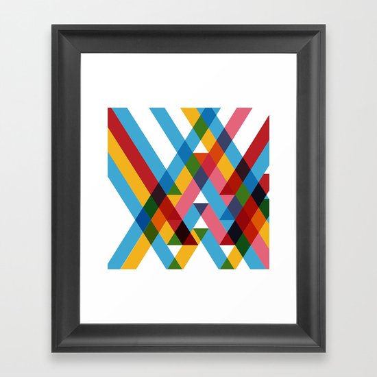 Ribbons Overlay ///www.pencilmeinstationery.com Framed Art Print