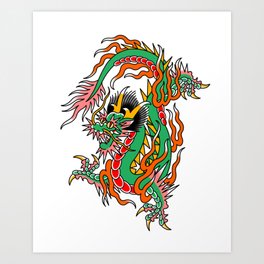 Dragon tattoo design  Art Print