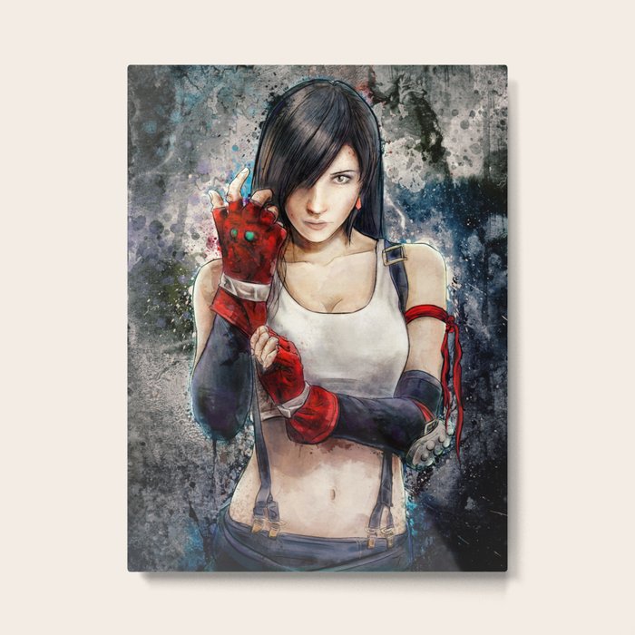 Final Fantasy Vii Tifa Lockhart Painting Based On Lady Zero S Cosplay Metal Print By Jollyappleskull Society6