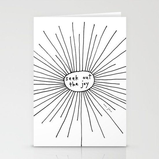seek out the joy Stationery Cards