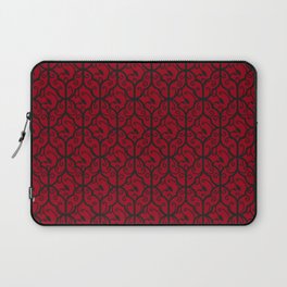Red and Black Regal Symmetrical Pattern Laptop Sleeve
