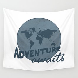 Adventure awaits Wall Tapestry