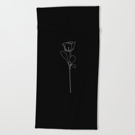 Rose/Black Beach Towel