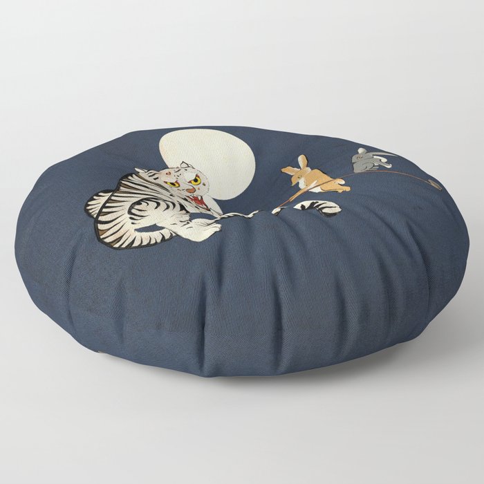 Minhwa: Tiger and Rabbits A Type Floor Pillow