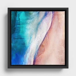 Peaceful Oceanside Framed Canvas