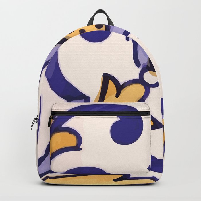 Rustic authentic mexican talavera TILE design glazed ceramic abstract pattern Backpack