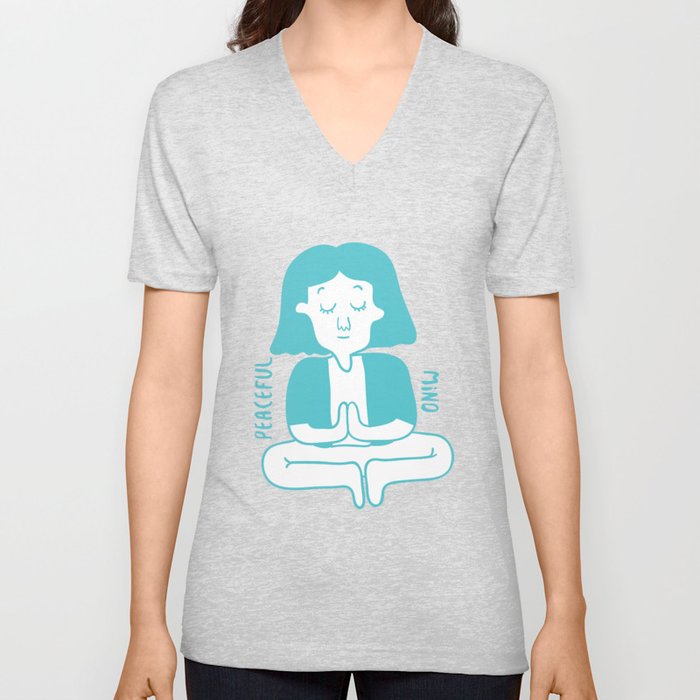 Peaceful Mind V Neck T Shirt