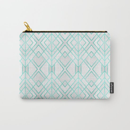 Turquoise Geo Carry-All Pouch