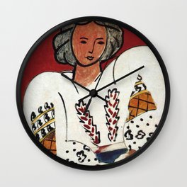 Henri Matisse - The Romanian Blouse - Exhibition Poster Wall Clock