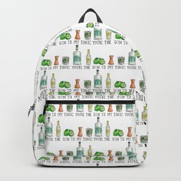 Gin to My Tonic Backpack | Gincocktail, Bartender, Alcoholart, Cocktails, Gindrink, Cocktaillover, Nightlife, Summercocktails, Limejuice, Ginandtonic 