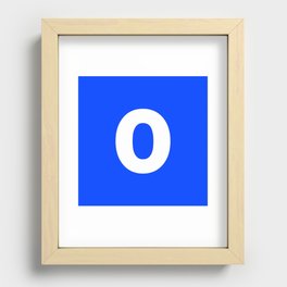 letter O (White & Blue) Recessed Framed Print