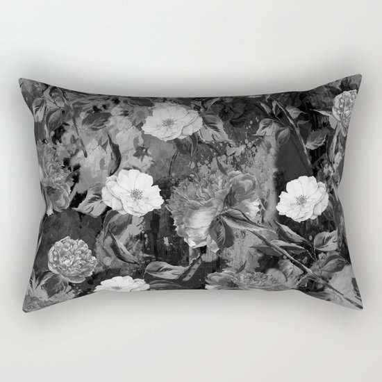 Watercolors Floral Pattern Rectangular Pillow