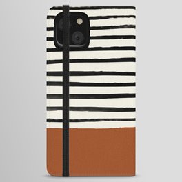 Burnt Orange x Stripes iPhone Wallet Case