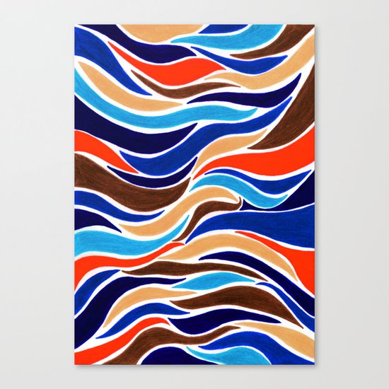 Waterfall of colors Canvas Print