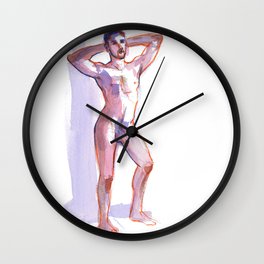 COLBY, Nude Male by Frank-Joseph Wall Clock