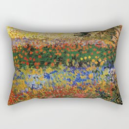 Garden in Bloom, Arles, Vincent van Gogh Rectangular Pillow