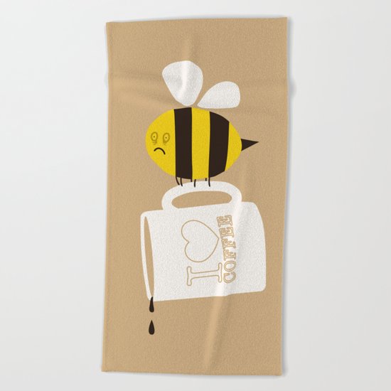 Need. Coffee. Now. Beach Towel