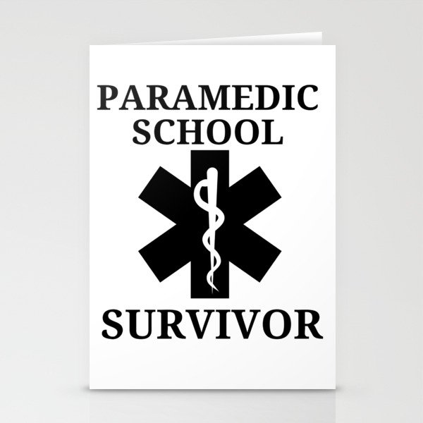 Paramedic School Survivor Paramedic Graduation Gift Idea Stationery Cards
