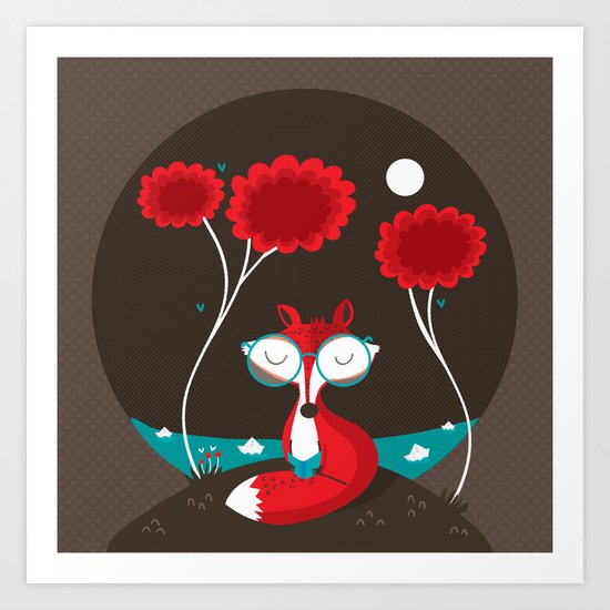 About a red fox Art Print