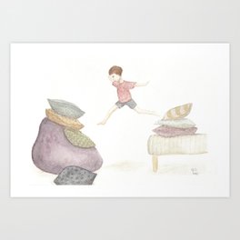 a girl can fly Art Print