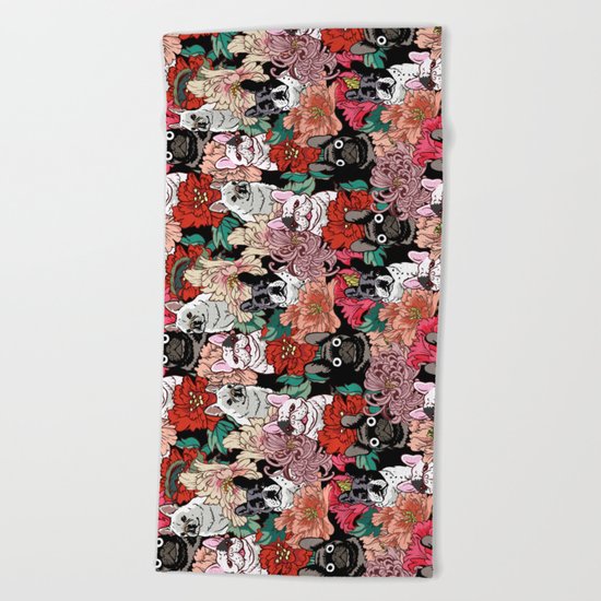 French Bullbloom Beach Towel