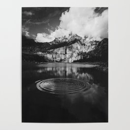 Ripple (Black and White) Poster