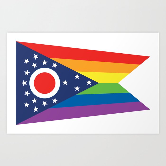 Gay Ohio Flag Art Print