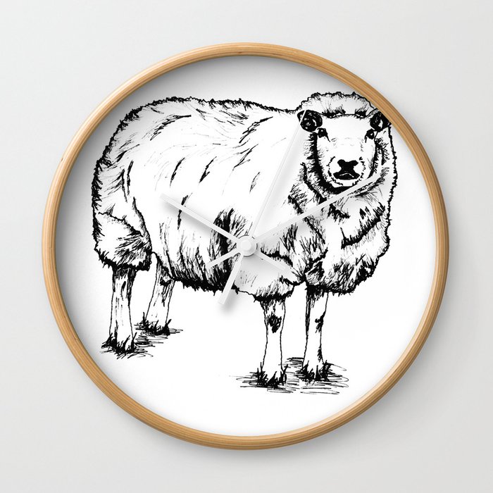 Sheep Sheep. Wall Clock