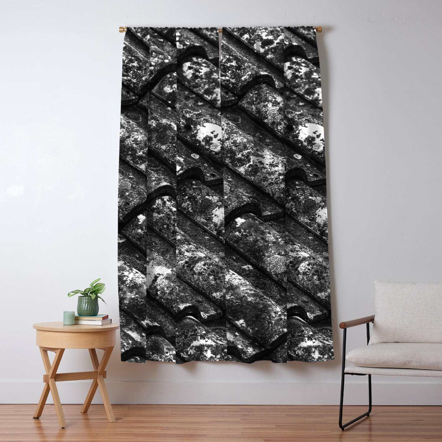 Abstract Roof Tiles Patterns Blackout Curtain By Cesartorres