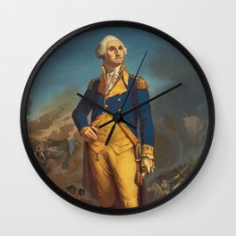 George Washington - Military Portrait Wall Clock