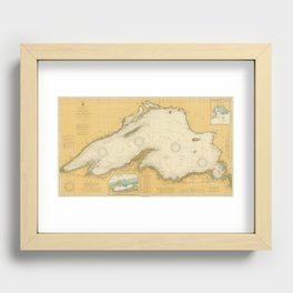 Vintage Map of Lake Superior (1832) Recessed Framed Print