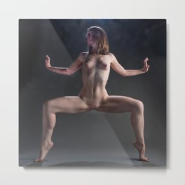 3526s-MM Art Nude Model Megan Standing Strong Metal Print | Strongwoman, Modelmeganmorse, Artnude, Chrismaher, Fitbody, Goingcommando, Erectnipples, Photo, Color, Balanced 