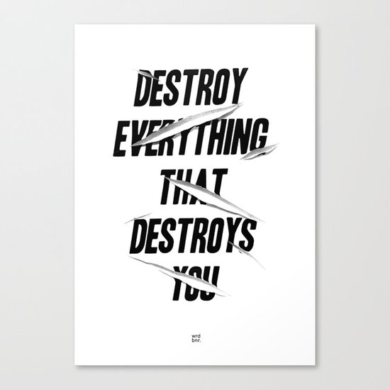 DESTROY Canvas Print