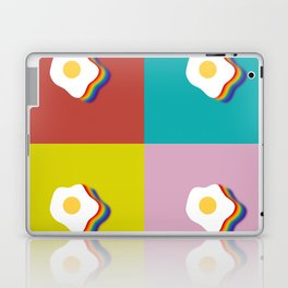 Rainbow fried egg patchwork 2 Laptop Skin
