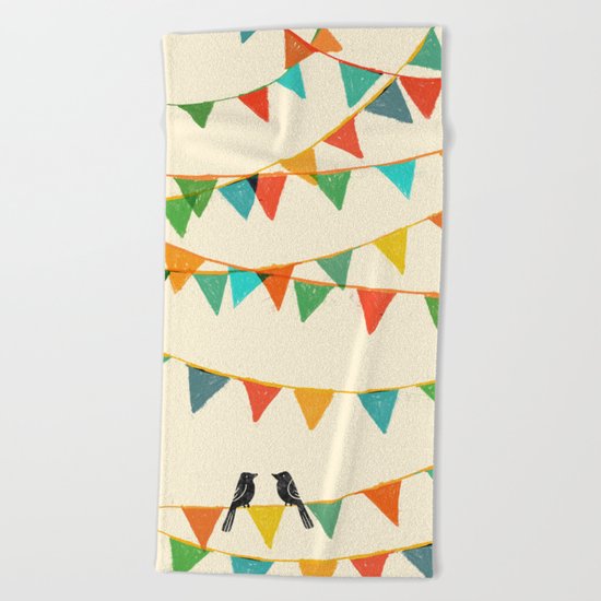 Carnival is coming to town Beach Towel