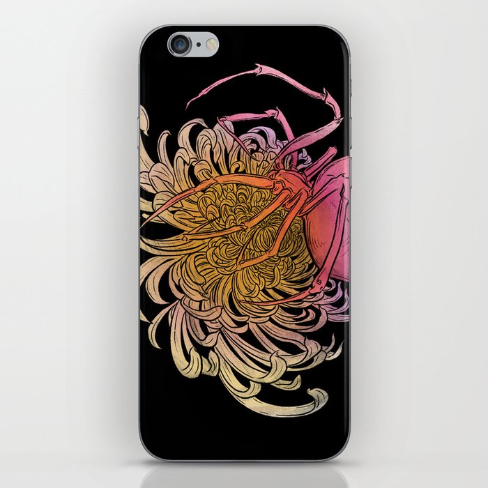 Chrysanthemum & Spider iPhone Skin