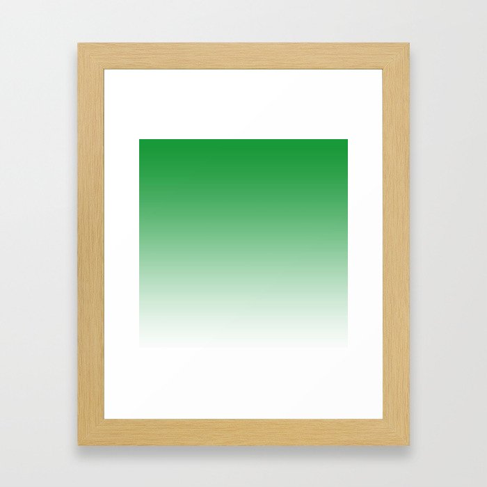Green Light Ombre Framed Art Print