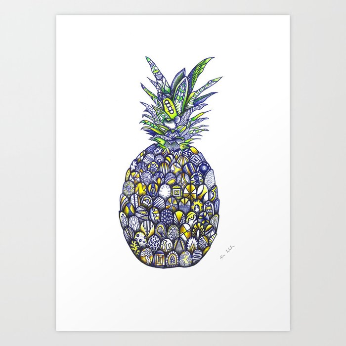 The pineapple Art Print