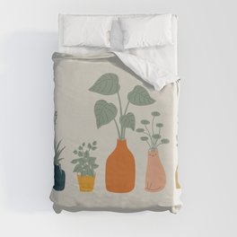 Cat and Plant 9 Duvet Cover