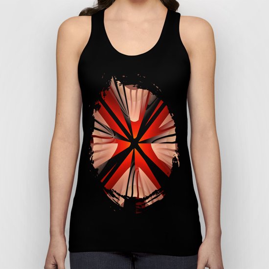 Winter abstract with red Unisex Tank Top