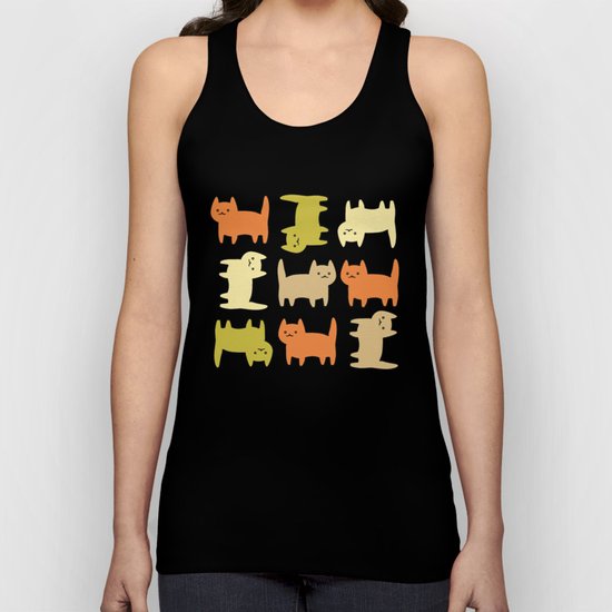 Cartoon Kitties Unisex Tank Top