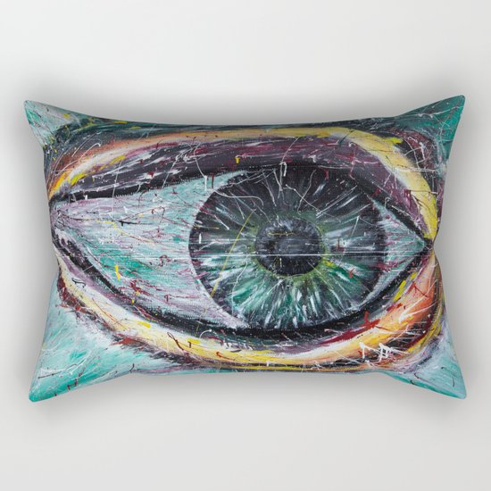 Eye in green Rectangular Pillow