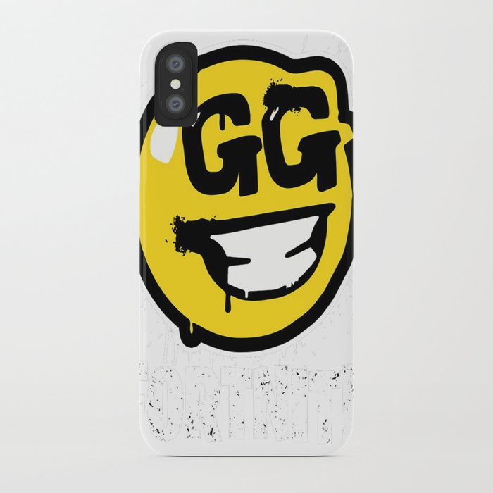 Fortnite Battle Royale Gg Good Game Graffiti Spray Smiley Face Shirt - fortnite battle royale gg good game graffiti spray smiley face shirt iphone case